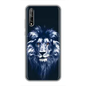 Чохол з картинкою ЛЕВ для Huawei P Smart S / Y8p (2020) (VPrint) (Синій Лев)