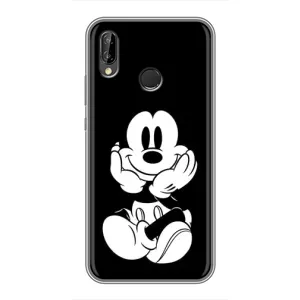 Эксклюзивный чехол для Huawei Y9 2019 / Enjoy 9 Plus (AlphaPrint - Мультяшные) (Микки на черном)