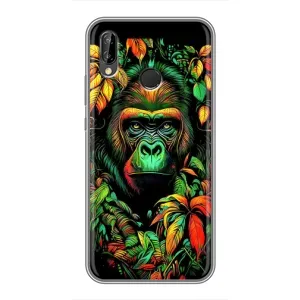 Чохол з Мавпами Huawei Y9 2019 / Enjoy 9 Plus - (AlphaPrint) (Мавпа в квітах)