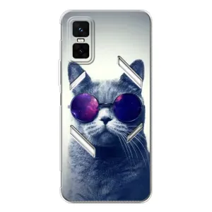 Чехол с принтом для Infinix GT 30 Pro (AlphaPrint) Модные коты