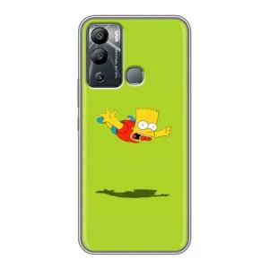 Чехол с Симпсонами для Infinix Hot 12 Play (VPrint) (Барт Симпсон)