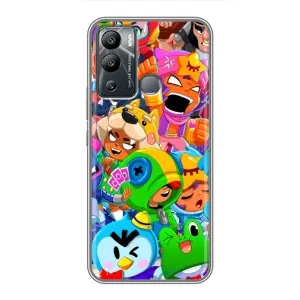 Чехол для Infinix Hot 12 Play Бравл Старс (VPrint) (герои Бравл Старс)