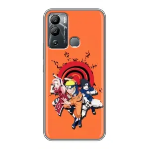 Naruto Anime Чехлы для Инфиникс Хот 12 Плей (AlphaPrint) (команда Наруто)