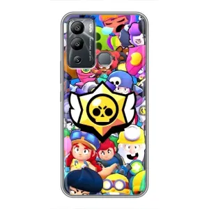 Чехол для Infinix Hot 12 Play Бравл Старс (VPrint) (Лого Brawl Stars)