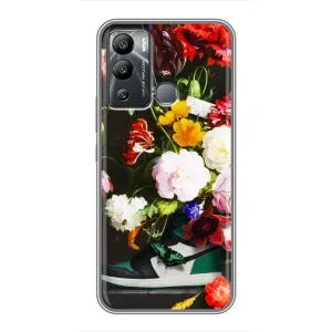 Брендновые Чехлы для Infinix Hot 12 Play - (PREMIUMPrint) (Nike цветы)