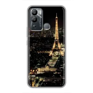 Чехол Эйфелева Башня для Infinix Hot 12 Play - (AlphaPrint) (Ночной Париж)