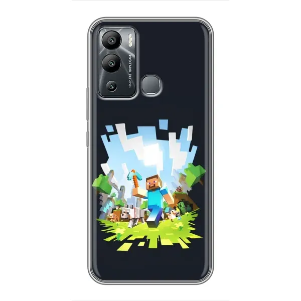 Чохол з принтом «персонажі Minecraft» для Infinix Hot 12 Play Чохол з принтом «персонажі Minecraft» для Infinix Hot 12 Play