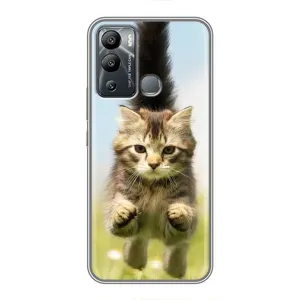 Чехлы с Котиками для Infinix Hot 12 Play (VPrint) (Прыжок кота)