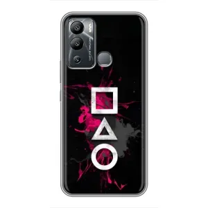 Чехол Гра в кальмара для Infinix Hot 12 Play (Символы Игра кальмара)