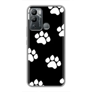 Чехлы с собаками для Infinix Hot 12 Play (VPrint) (Следы собаки)
