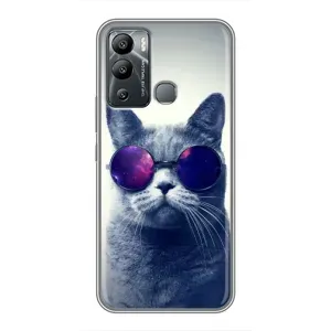 Чохол з принтом для Infinix Hot 12 Play (AlphaPrint) Модні коти (Стильний кіт)