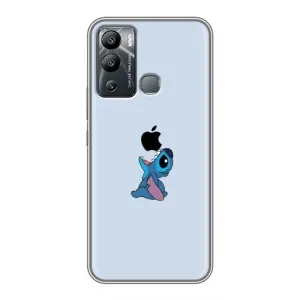 Чехол с принтом Стич на Infinix Hot 12 Play (Stitch apple)