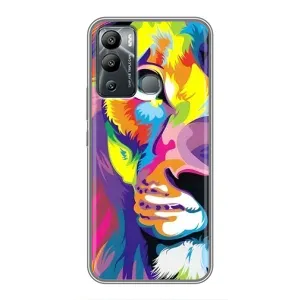 Чехол со Львом для Infinix Hot 12 Play (VPrint) (Яркий Лев)