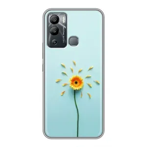 Чехлы с Цветами для Infinix Hot 12 Play (VPrint) (Желтый цветок)