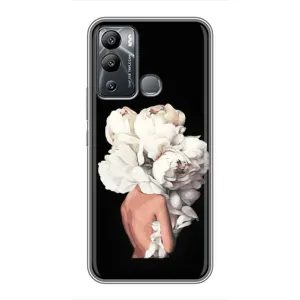 Чехлы (ART) Цветы на Infinix Hot 12i (VPrint) (Білі квіти)