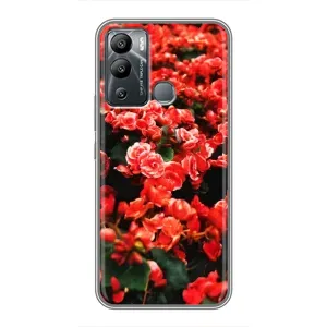 Чохли з квітами для Infinix Hot 12i (VPrint) (Квіти червоні)