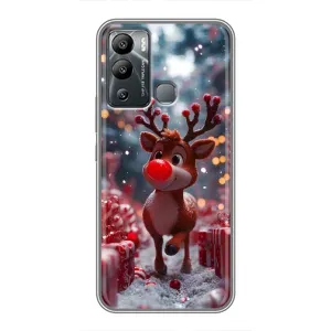 Яскравий чохол для Infinix Hot 12i з Зимові Оленята (Олень серед подарунків)