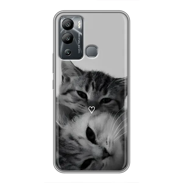 Чохол з принтом «Пара котів» для Infinix Hot 12i