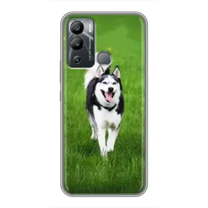 Чохол з Хаскі Infinix Hot 12i - (AlphaPrint) (Радісний Хаскі)