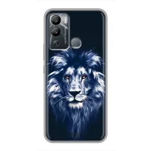 Чохол з картинкою ЛЕВ для Infinix Hot 12i (VPrint) (Синій Лев)