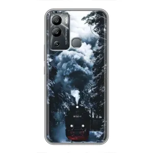 Новорічні, Святкові Чохли для Infinix Hot 12i - 2024 год (Зимовий потяг)
