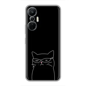 Чохол з принтом «Байдужий кіт» для Infinix Hot 20 (4G)