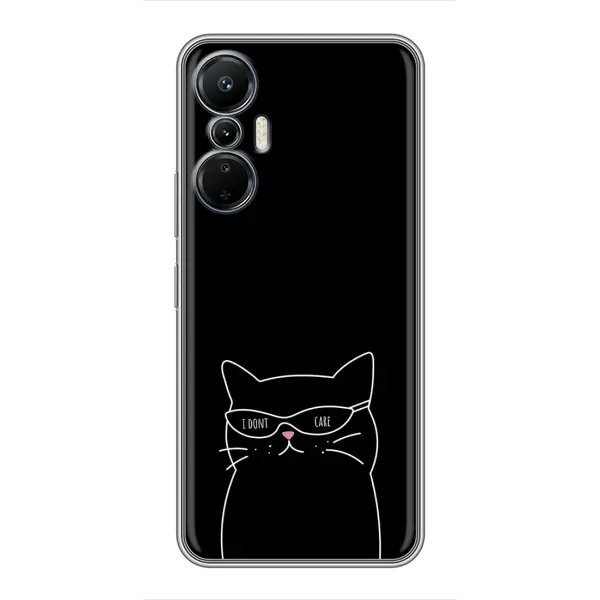 Чохол з принтом «Байдужий кіт» для Infinix Hot 20 (4G)