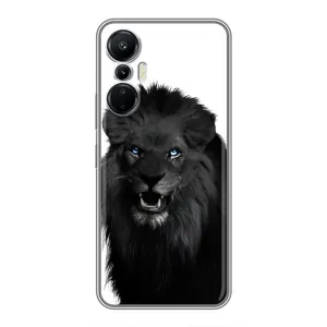 Чехлы с картинками животных Infinix Hot 20 (4G) (Черный ЛЕВ)