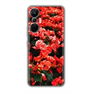 Чохли з квітами для Infinix Hot 20 (4G) (VPrint) (Квіти червоні)