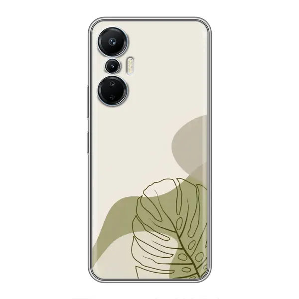 Чехол с принтом «Зеленая монстера дизайн» для Infinix Hot 20 (4G)