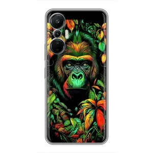 Чохол з Мавпами Infinix Hot 20 (4G) - (AlphaPrint) (Мавпа в квітах)