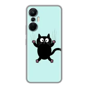 Чехол с принтом «Падающий кот» для Infinix Hot 20 (4G)