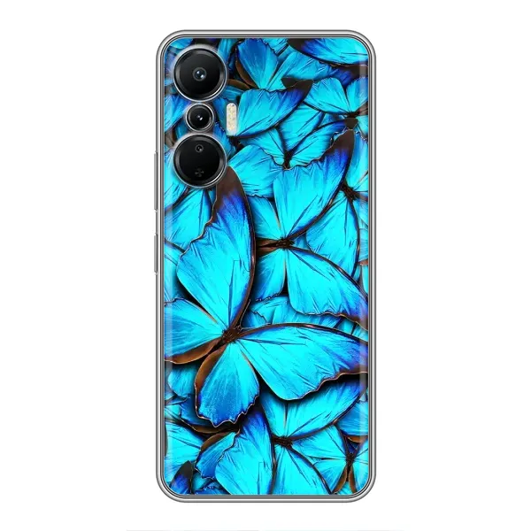 Чехол с принтом «Синие бабочки» для Infinix Hot 20 (4G) Чехол с принтом «Синие бабочки» для Infinix Hot 20 (4G)