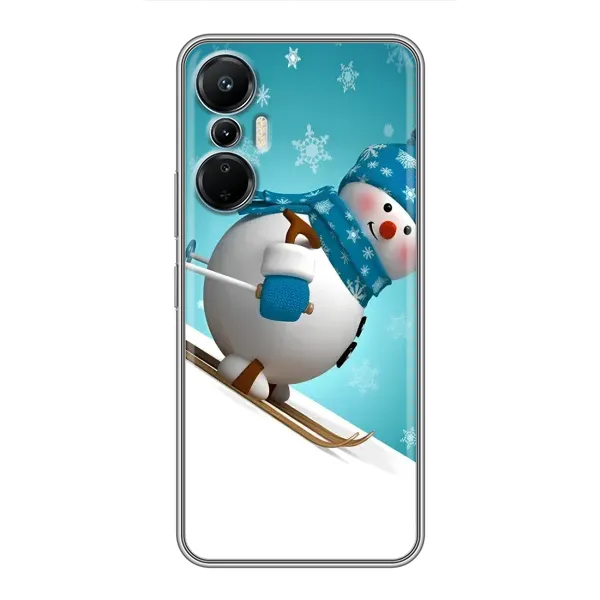 Чехол с принтом «Снеговик на лыжах» для Infinix Hot 20 (4G) Чехол с принтом «Снеговик на лыжах» для Infinix Hot 20 (4G)