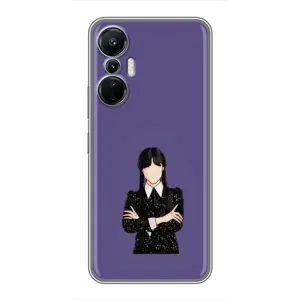 Чохли Венсдей на Infinix Hot 20 (4G) Уенсдей (AlphaPrint) (Венздей у чорному)
