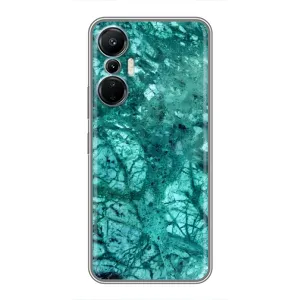 Мраморный чехол на Infinix Hot 20 (4G) (VPrint) (Зеленый мрамор)