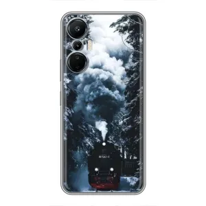 Новорічні, Святкові Чохли для Infinix Hot 20 (4G) - 2024 год (Зимовий потяг)