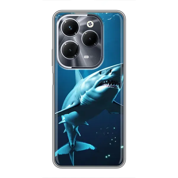 Чохол з принтом «Акула під водою» для Infinix Hot 40 Play Чохол з принтом «Акула під водою» для Infinix Hot 40 Play