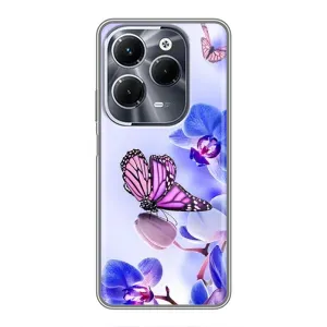 Чохли з квітами для Infinix Hot 40 Play (VPrint) (Метелик на квітах)