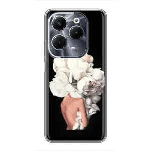 Чехлы (ART) Цветы на Infinix Hot 40 Play (VPrint) (Білі квіти)