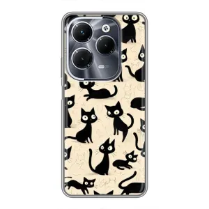 Чохол з малюнком кіт на Infinix Hot 40 Play (Чорні коти)