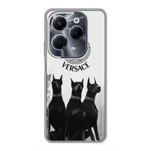 Чехлы VERSACE для Инфиникс ХОТ 40 Плей (PREMIUMPrint) (Доберман Версаче)