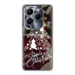 Рождественские Чехлы для Infinix Hot 40 Play (VPrint) (Елочка узорная)
