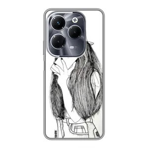 Чохол з друком для Infinix Hot 40 Play - (Мода) (AlphaPrint) (Фото дівчини)
