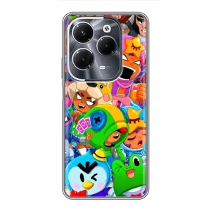 Чехлы Brawl Stars для Infinix Hot 40 Play (AlphaPrint) (Герої Бравл Старс)