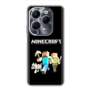 Чехол Майнкрафт на Infinix Hot 40 Play (AlphaPrint) Minecraft (герои Minecraft)