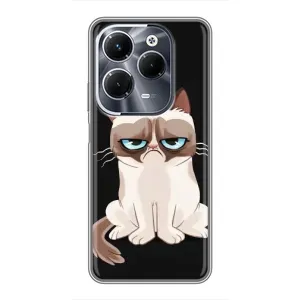 Чохол з принтом для Infinix Hot 40 Play (AlphaPrint) Модні коти (Сумний кіт)