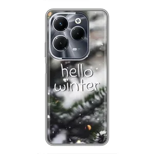 Новогодние, Праздничные Чехлы для Infinix Hot 40 Play - 2024 год (Hello winter)