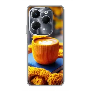 Чехол с уникальным дизайном «Осень с кофе» для Infinix Hot 40 Play