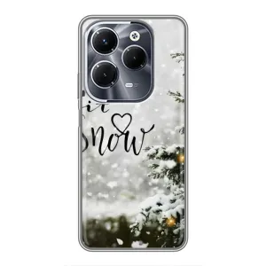 Новогодние, Праздничные Чехлы для Infinix Hot 40 Play - 2024 год (Let it snow)